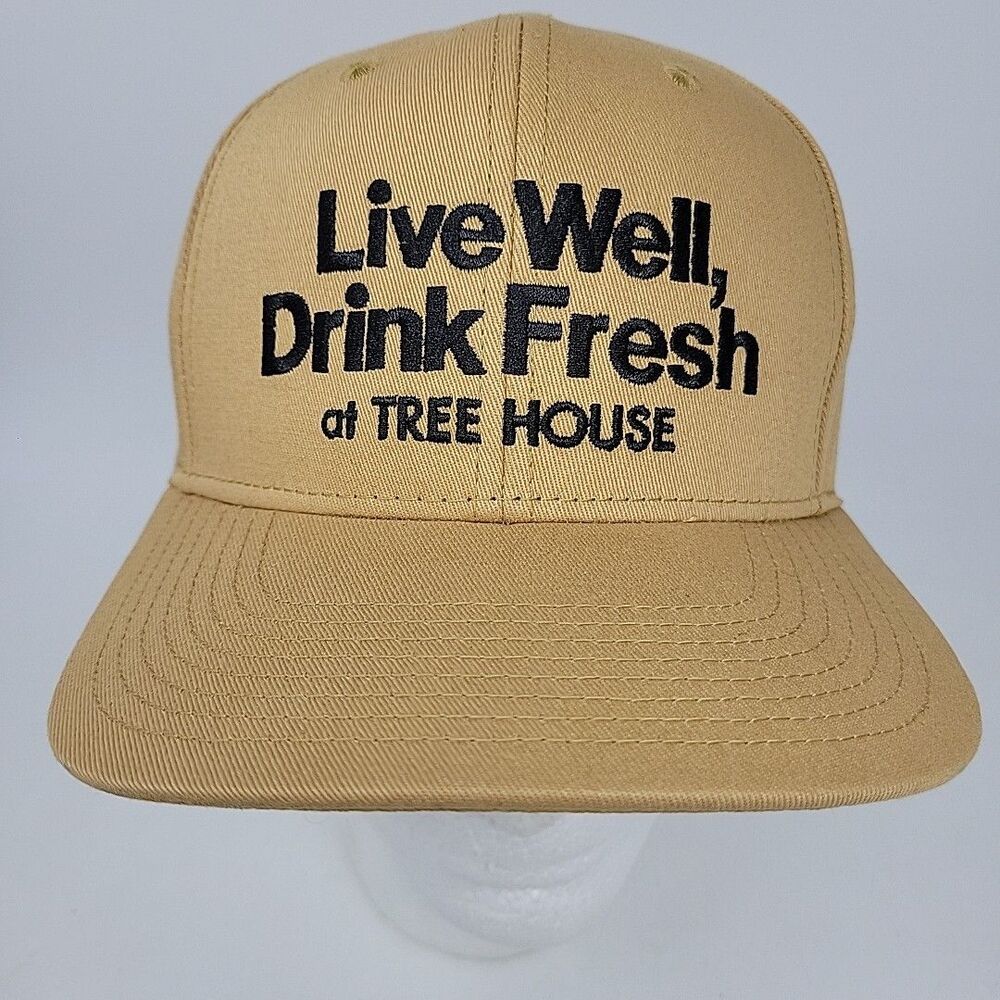 Tree House Brewery Hat Snapback Tan Drink Fresh Beer OFA Treehouse Cotton